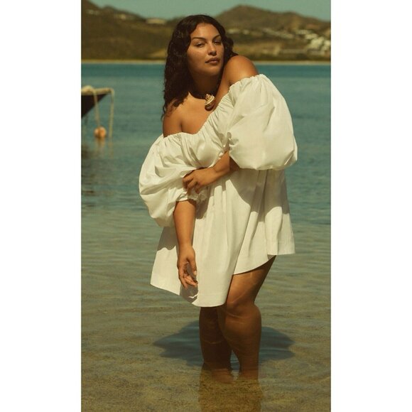 Anthropologie Off-Shoulder White Mini Dress - Picture 13 of 13